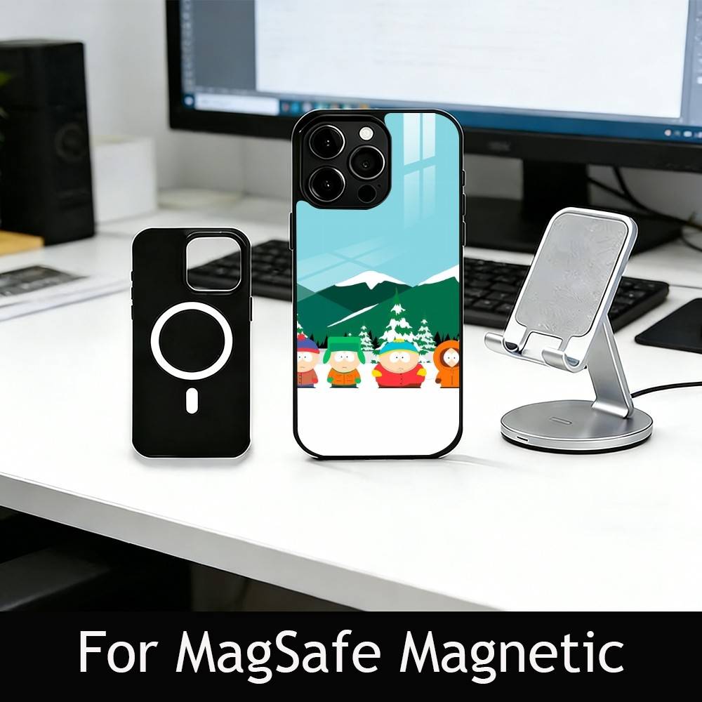Animated Humor S-South Park Phone Case For iPhone17,16,15,14,13,12,11 Plus,Pro Magnetic For Magsafe Wireless Charging
