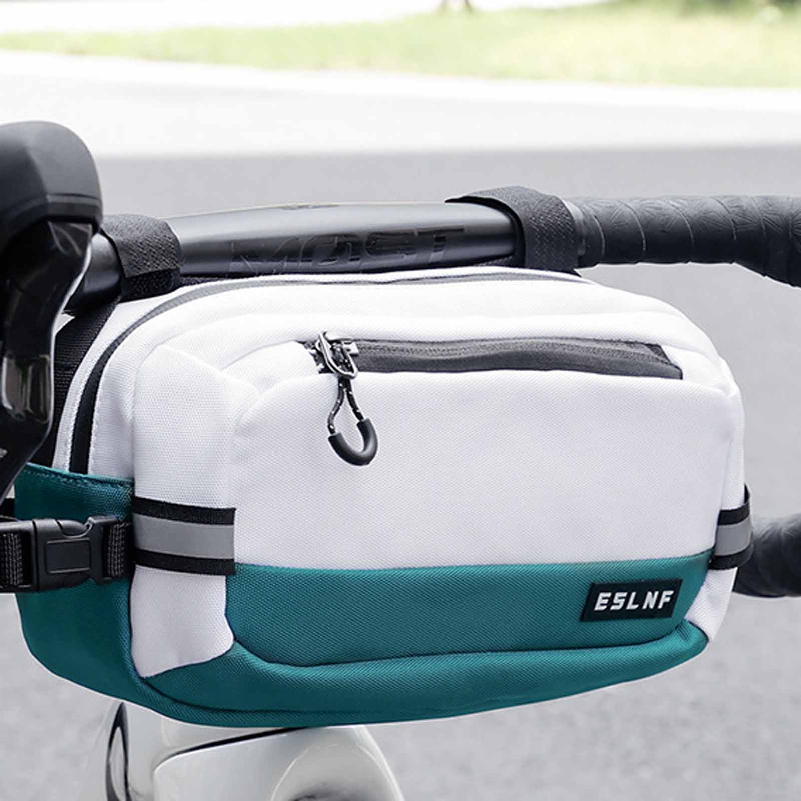 

Road Bike Handlebar Bag, Two-Tone Large-Capacity Front Cargo Bag, Cycling Storage Front Pack One Size білий