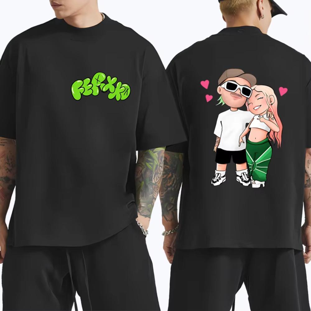

Hot Sale Feid Ferxxo and Karol G Graphics Fashion T Shirts 2025 Men Women Hip Hop Streetwear Unisex Cotton Short Sleeve T-shirts 5XL різнокольоровий