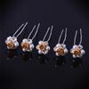 10 sztuk kryształ perłowy kwiat ślubny dla nowożeńców spinki do włosów spinki do włosów Party Dance biżuteria akcesoria