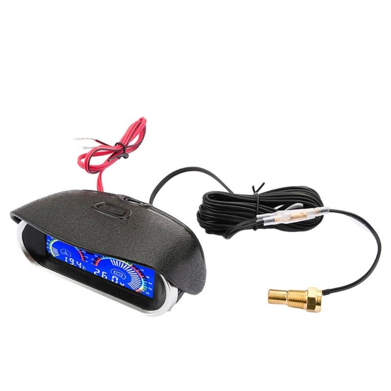 LCD Screen Gauge For Automotive Water Temperature And Voltage Readings Featuring Easy Installation And Anti Vibration