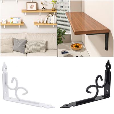 L Shape Metal Shelf Bracket Black White Triangle Bracket Support  Home Improvement