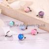 F136 Titanium Alloy Opal Three-Prong Stud Earrings & Lip Piercing Jewelry