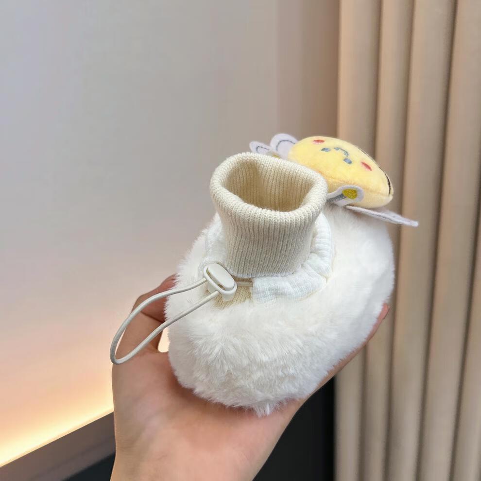 Newborn Baby Soft Sole Fleece-Lined Cartoon Shoe-Socks (0-1 Year, Unisex)