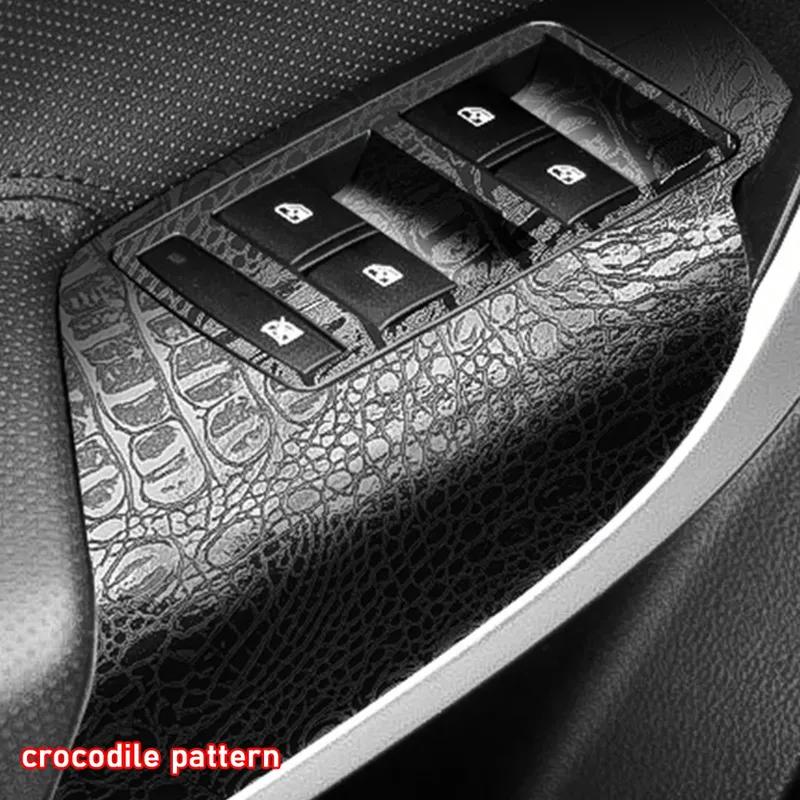 Car Styling Black Carbon Decal Car Window Lift Button Switch Panel Cover Trim Sticker 4 Pcs/Set For Buick Regal Opel Ignia