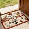 Tapete de Boas-Vindas Animal de Desenho Animado Gato Fofo Cachorro Urso Tapete de Entrada Antiderrapante Absorvente para Porta de Banheiro Quarto Cozinha