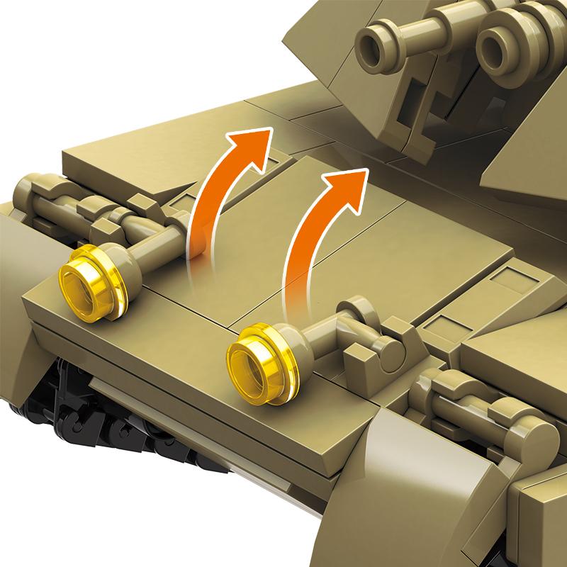 605 חלקים סט טנק קרב ראשי M1A2 צעצוע קוביות חינוכי לילדים מתנת חג המולד מתנת יום הולדת