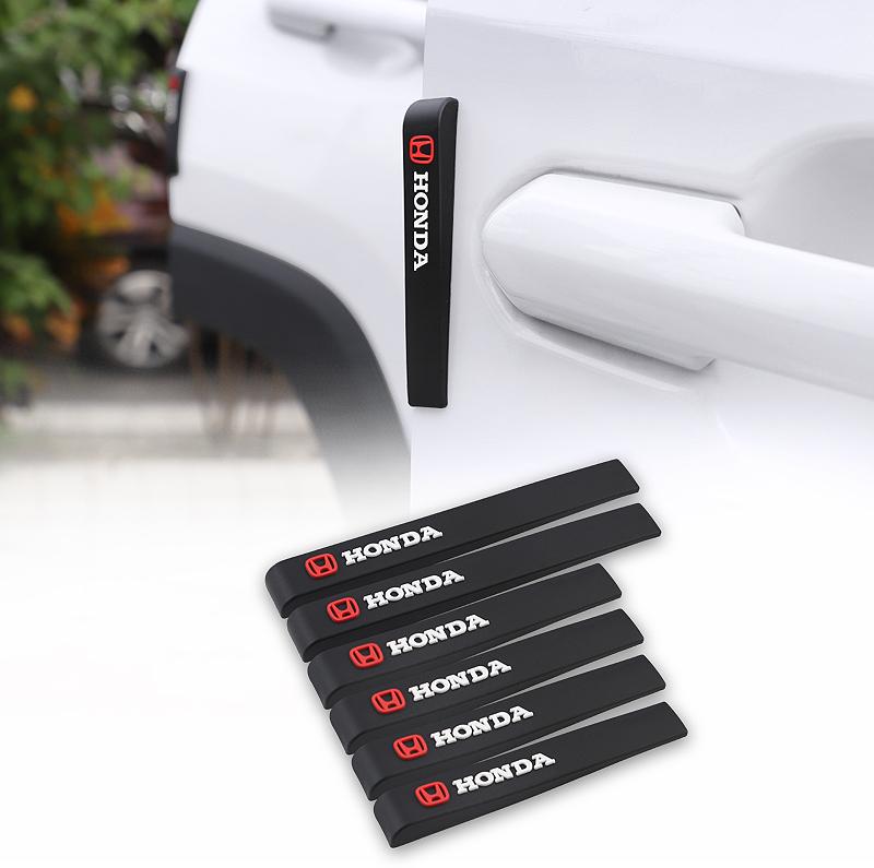 6Pcs Car Silicone Anti-collision Strip Door Rearview Protection Pad For Honda Civic Accord Crosstour Spirior Odyssey Avancier JS1