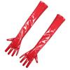 Women Long PU Leather Gloves Evening Party Costume PU Leather Cosplay Dress Accessories Halloween Gift