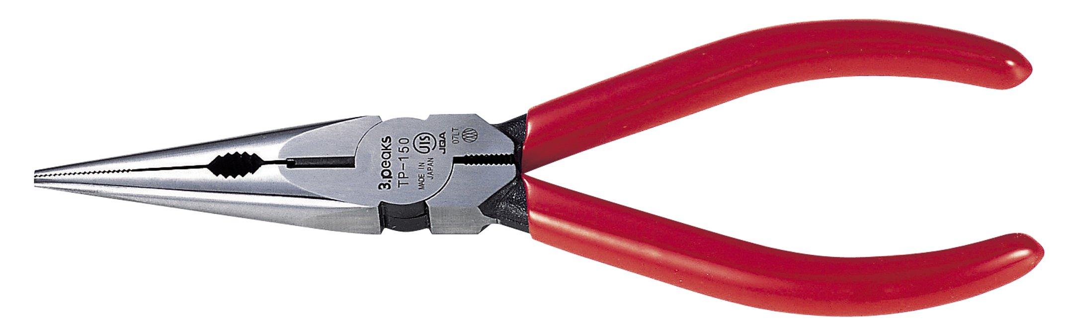 

Three Peaks Giken Telephone Type Long Nose 3.peaks Pliers, 150mm, TP-150G
