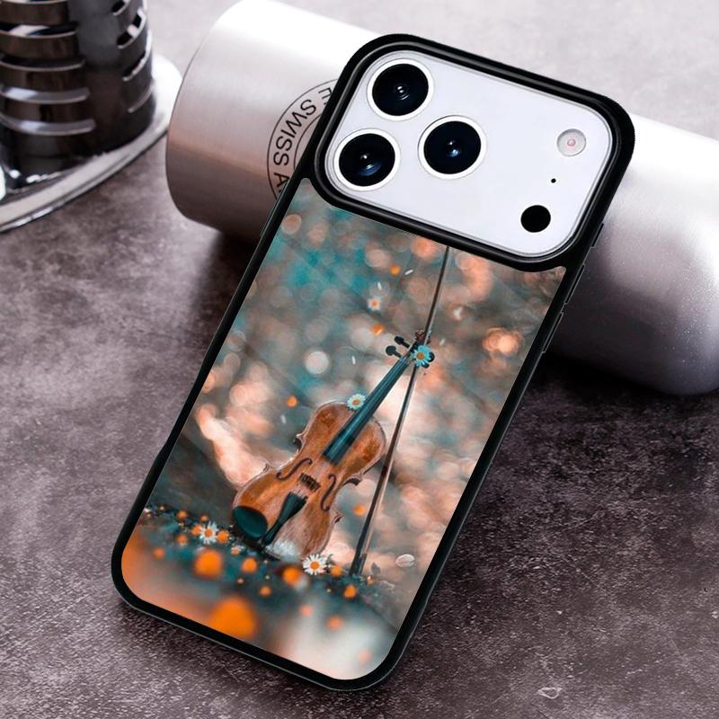 Elegant Violins Bow Sheet Music Funda Phone Case For iPhone 17 16 15 14 13 12 11 Pro Max Plus 17Air Soft Silicone Cover