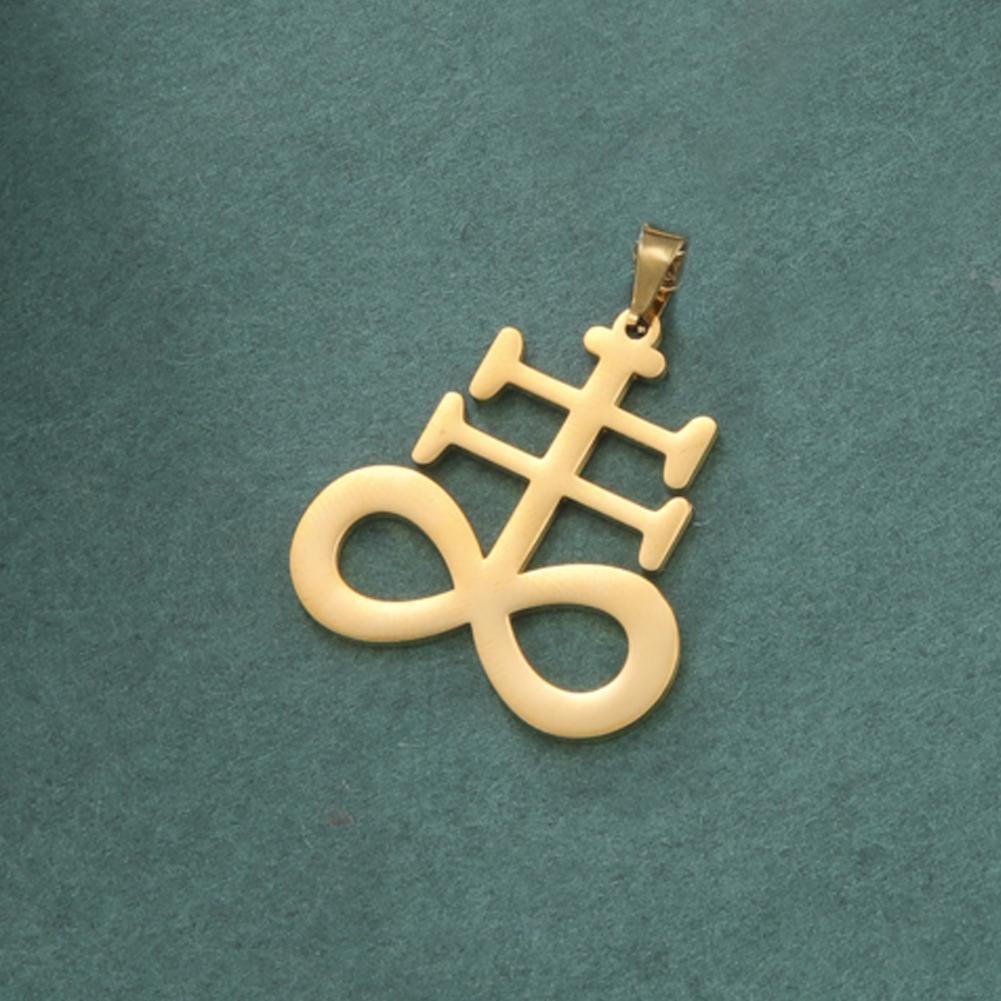Dawapara Lucifer's Sigil Charm Seal Pendant Lucifer Symbol Charm Stainless Steel DIY Accessories for Necklace