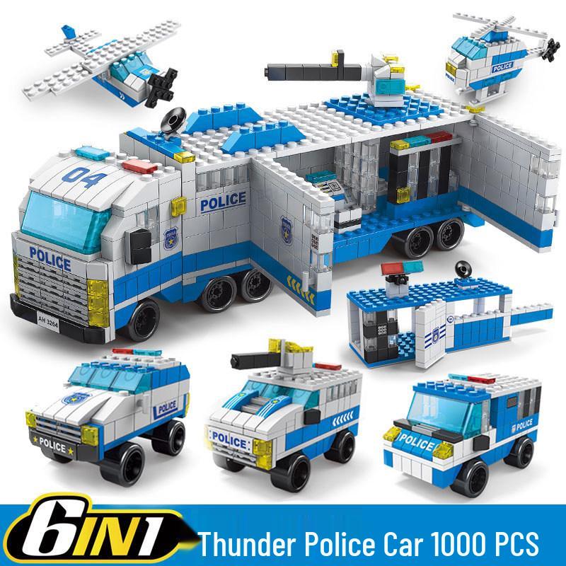 Police Station Building Blocks Toy - Educational Gift for Boys & Girls Ages 6-12 (2026)