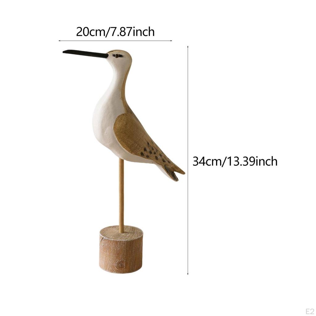 Sea Bird Figurine, Desktop Ornament Nautical Coastal Decor Seabird Statue Seagull Sculpture for