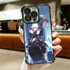 Fate Zero Stay Night Saber Plating Phone Case For Iphone 16 17 Pro Max Air 16E 14 15 Plus 12 13 Mini Anti-Fall Airabag Cover