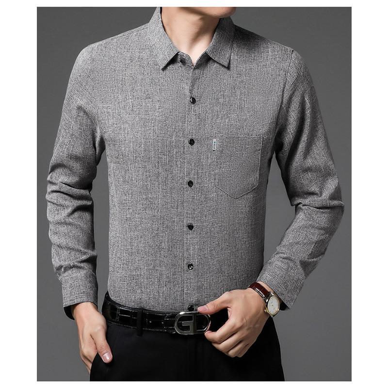 Abbigliamento da Papà Camicia a Maniche Lunghe Imbottita e Foderata in Pile Inverno Nuovo Caldo Casual da Uomo Abbigliamento da Uomo