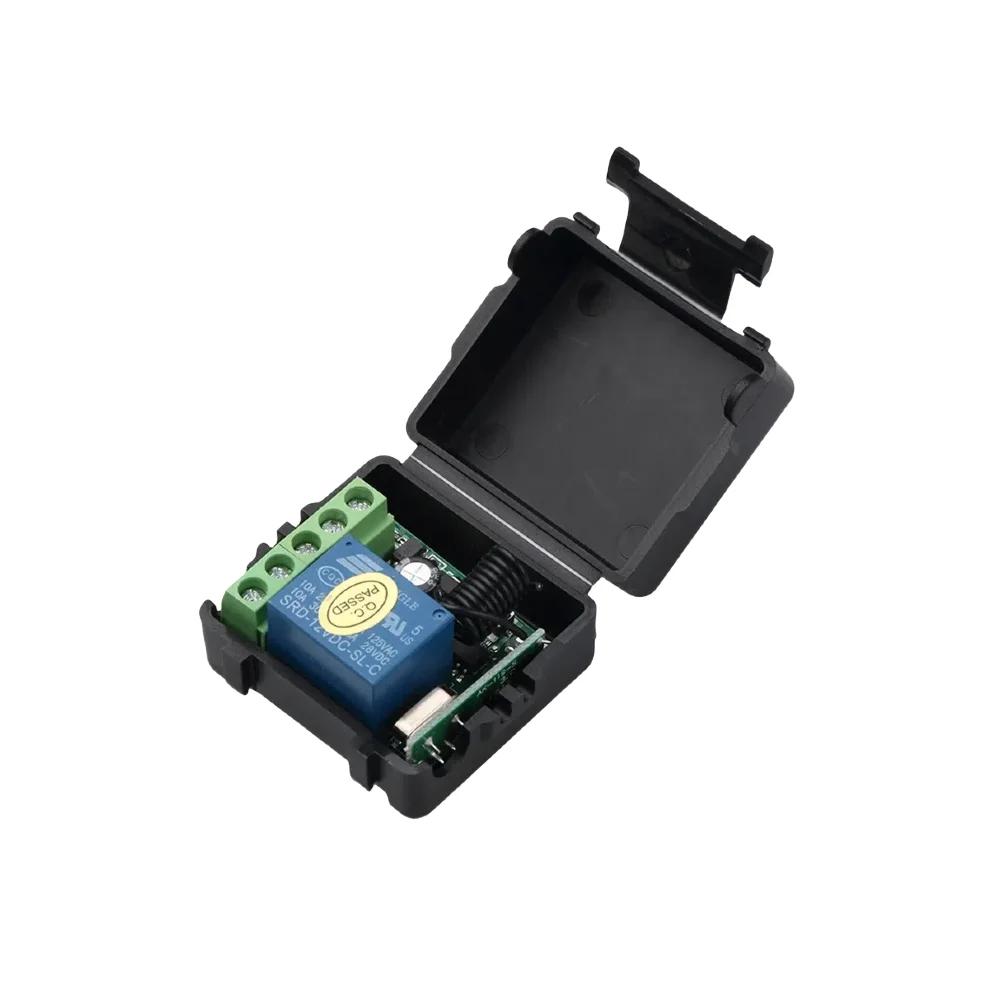 433Mhz Universal Wireless Remote Control Switch DC 12V 1CH Relay Receiver Module RF EV1527 Learning Code Transmitter