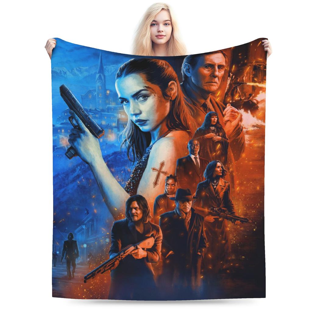 From the World of John Wick Ballerina Blanket Flannel Winter Breathable Soft Throw Blanket for Sofa Car Bedding Throws