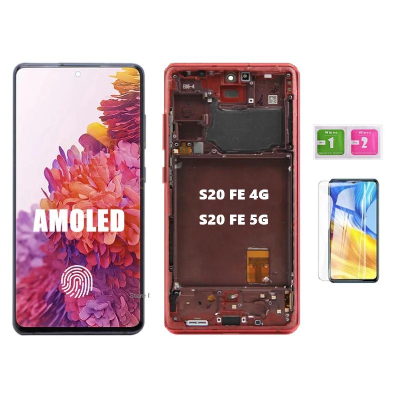 OLED mit Rahmen für Samsung S20 Fe 4G G780 5G G781 LCD-Display mit Touchscreen