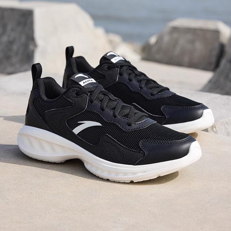 Anta Star Cloud 2 Comfortable Versatile Non-Slip Wear-Resistant Low-Top Casual Short Distance Running Shoes Women sneaker Black 922525570-4