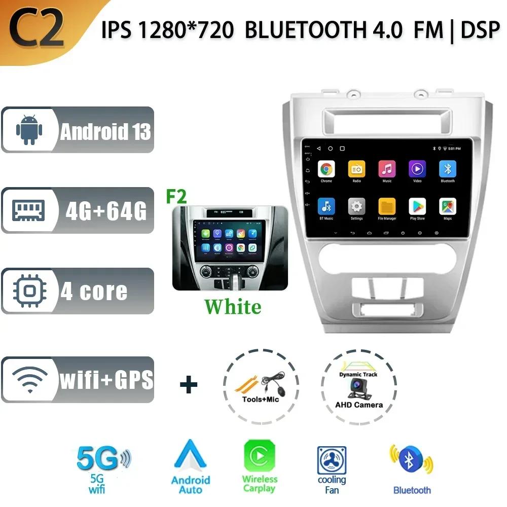 Auto Radio Android 13 For Ford Mondeo 2009-2012 Multimedia Car Stereo No 2 Din Navigation 4G GPS Bluetoot Screen