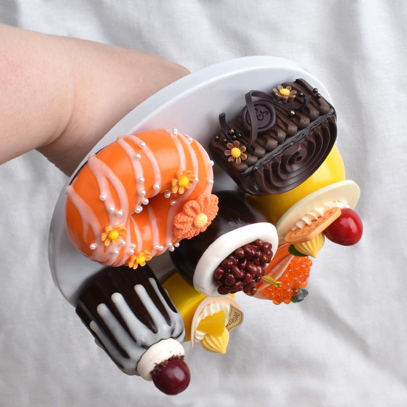 Fake Fruit Cake Toy: Squeeze Toy & Baking Display Prop for Kids
