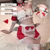 Reindeer Maid Holiday Lingerie Set: Charming Nightdress with Bandeau for a Pure, Playful Look.