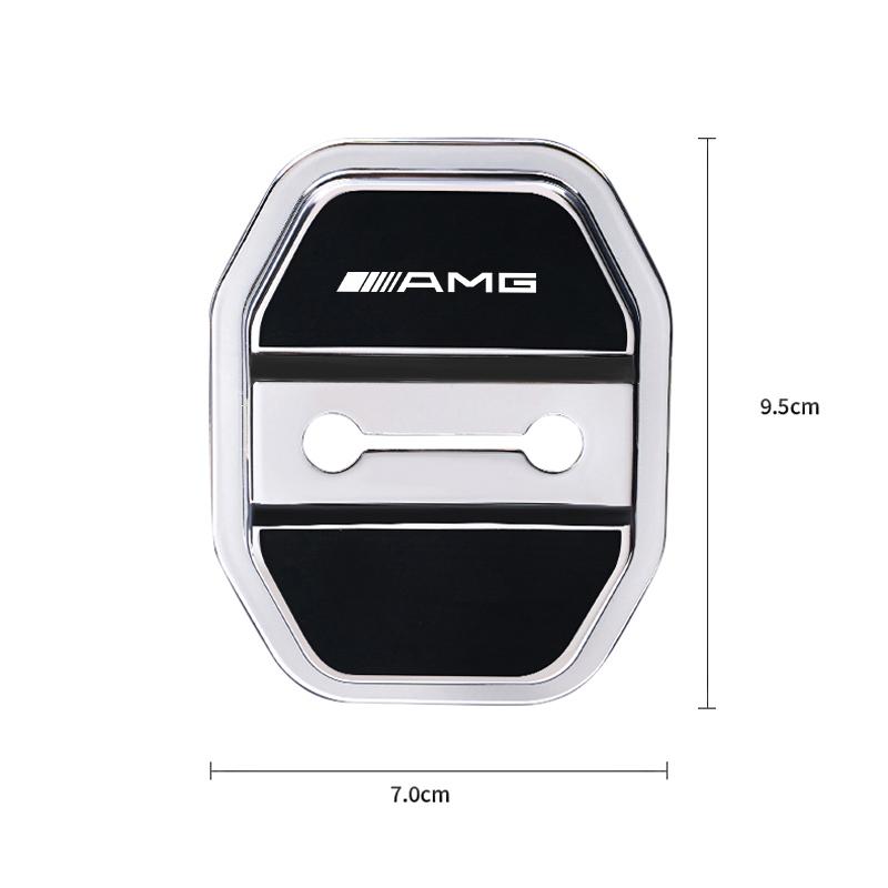 4Pcs Silicone Car Door Lock Cover Protective Buckle Cover Sticker For Mercedes Benz AMG GLC W203 W206 W220 W205 W211 W212 W201