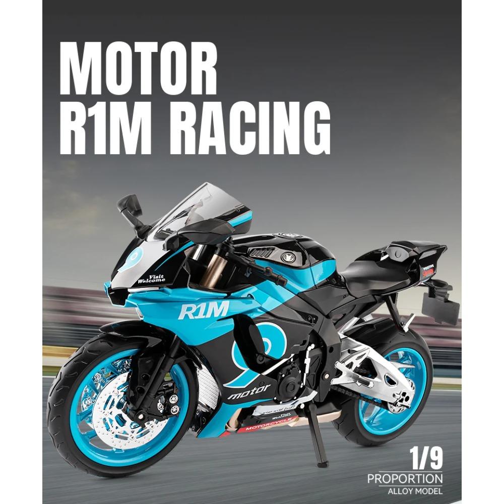 1/9 Yamaha YZF R1M Racing Motorcycle Diecast Model Car Alloy Metal Outdoor Collection Display Classic Ornaments Boyfriend Gifts