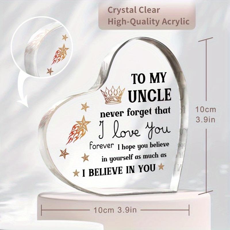 Gifts for Uncle, Niece's Uncle Father's Day Gift - Encouraging Acrylic Souvenir, Best Uncle Birthday Gift, Nephew To Uncle
