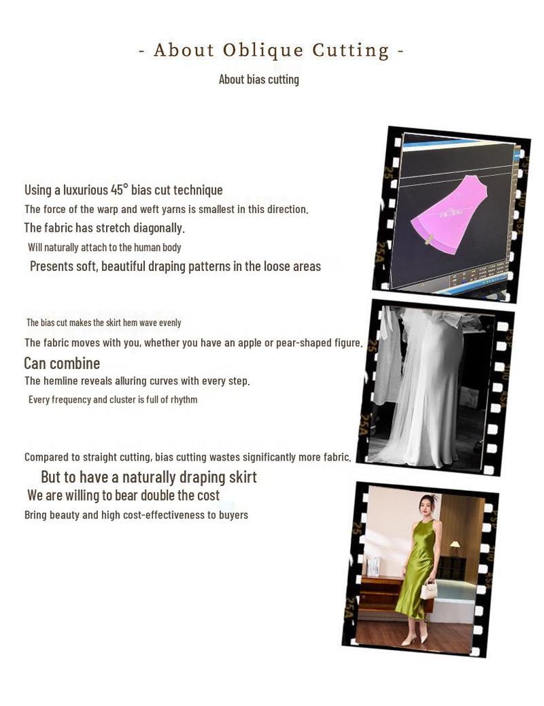 Elegant Chinese Satin Sleeveless Summer Dress with Waist-Cinching Slim Fit and Versatile Slit Skirt
