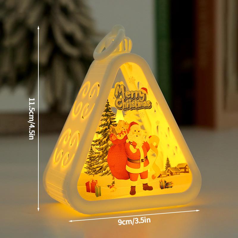 Glowing Snow House Tabletop Ornaments Christmas Led Night Lights Windows Display New Year Decorations Festival Atmosphere