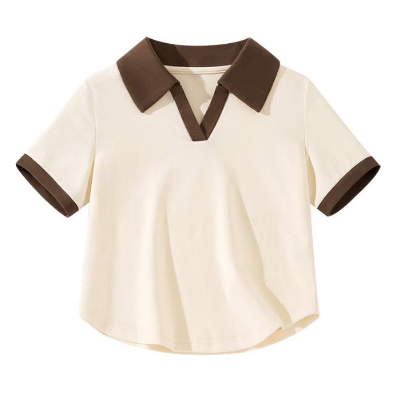 

Однотонная футболка с прямыми плечами и короткими рукавами S абрикосовый