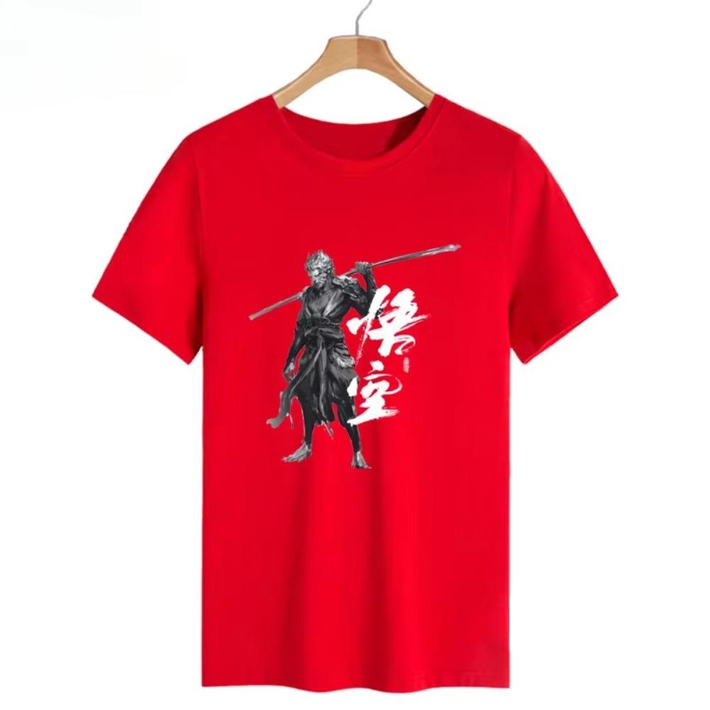 NG Black Myth Wukong Game the Same Short-sleeved T-shirt Men and Women Cotton Half Sleeve Body