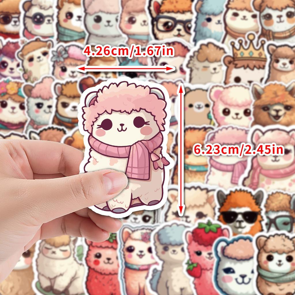 10 30 50 ADET Sevimli Karikatür Alpaka Koyun Hayvan Çıkartması Llama Deve Kawaii Dizüstü Bilgisayar Scrapbook Kaykay Araba Oyuncak Çıkartmaları F5
