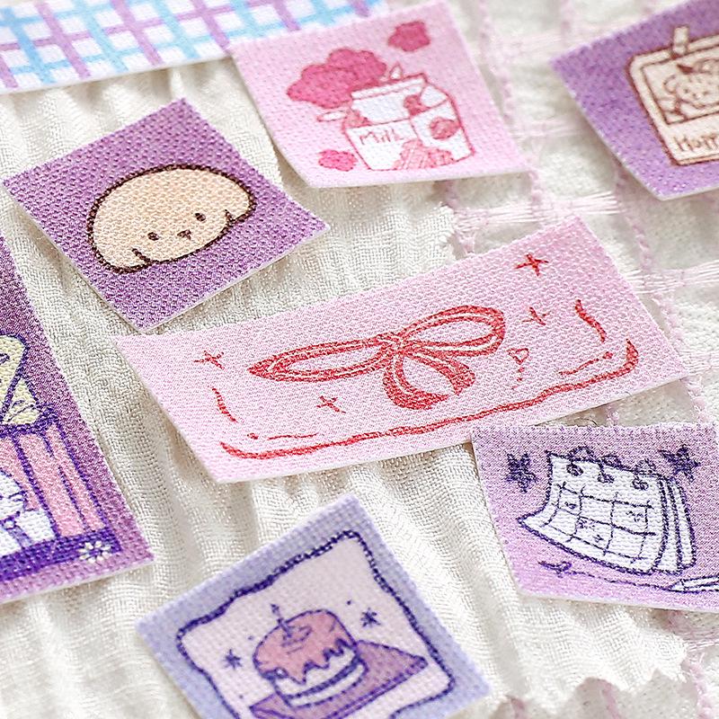 Decorative Cloth Stickers: Cute Labels for Journals and Collages