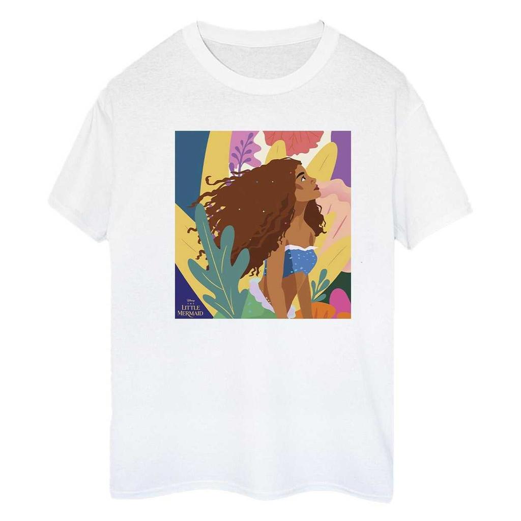 The Little Mermaid Womens/Ladies Colourful Cotton Boyfriend T-Shirt