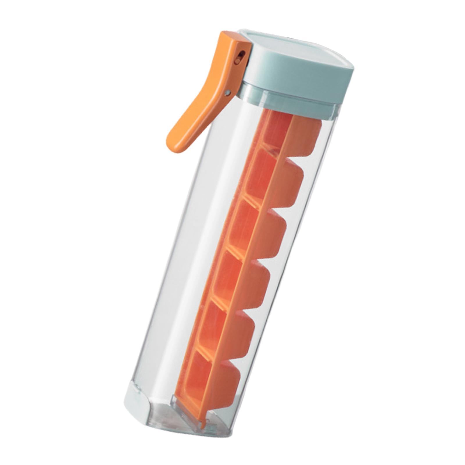 

Convenient Single Hand Use Ice Tray Soft PP Material Ice Maker For Fast Ice Removal Perfect For Kitchens And Picnics оранжевый