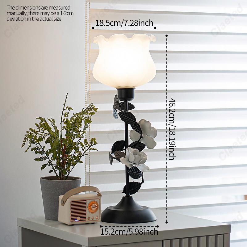 

American New LED Retro Table Lamp Living Room Study Bedroom Bedside Decorative Atmosphere Lighting tricolor light