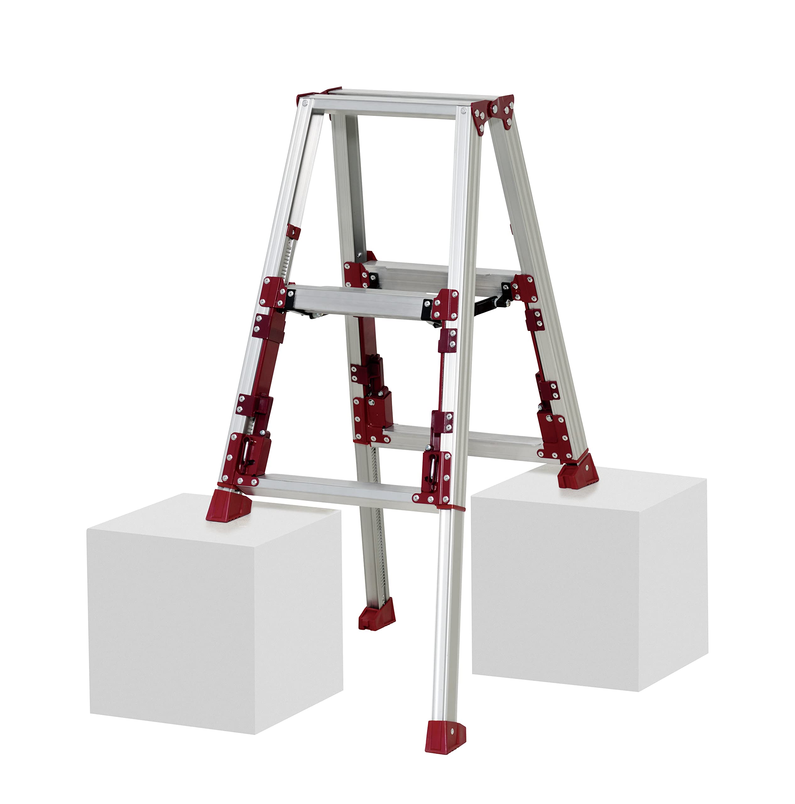 

Стремянка PiCa Corporation телескопическая Stappy с четырьмя ножками, регулируемая верхняя часть, тип работы 3 яруса, 3 Shaku, алюминий, серебристый (0,65~0,96 м) SXJ-90A серебряный