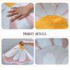 Cute Non Slip Flower Rug Flocking Tufted Daisy Bath Door Mat Washable Absorbent Baby Crawling Carpet Bedroom Living Room