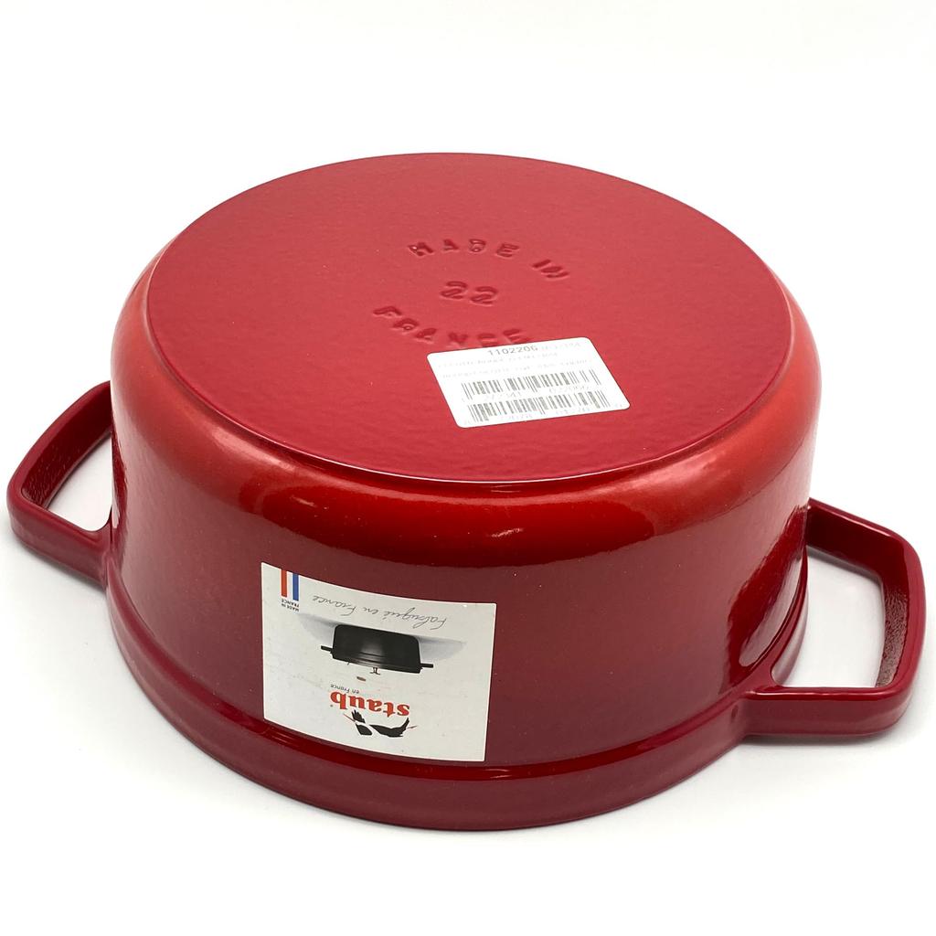 Staub Pico Cocotte Round 1102206 Enamel Pot, 22cm, Cherry, (Product Number 40509-825-0), [Used]