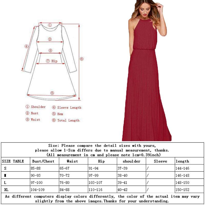 Long Halter Women Maxi Dress Evening Party Gown Wedding Bridesmaid Beach Holiday