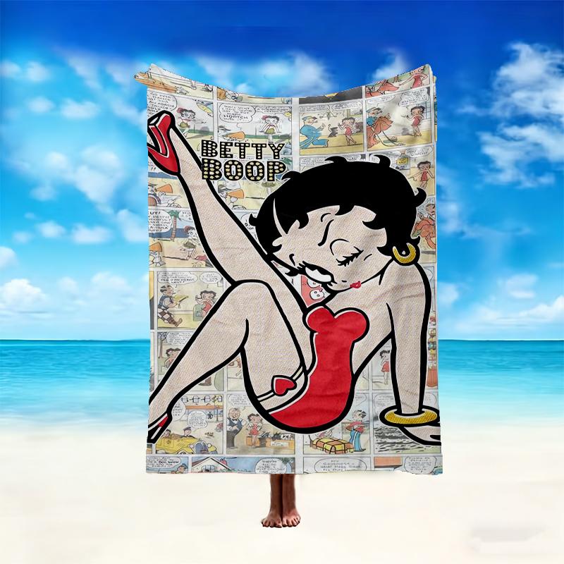 1pc Betty Boop Blanket, Super Cozy Printed Home Blanket, All-Season Warmth