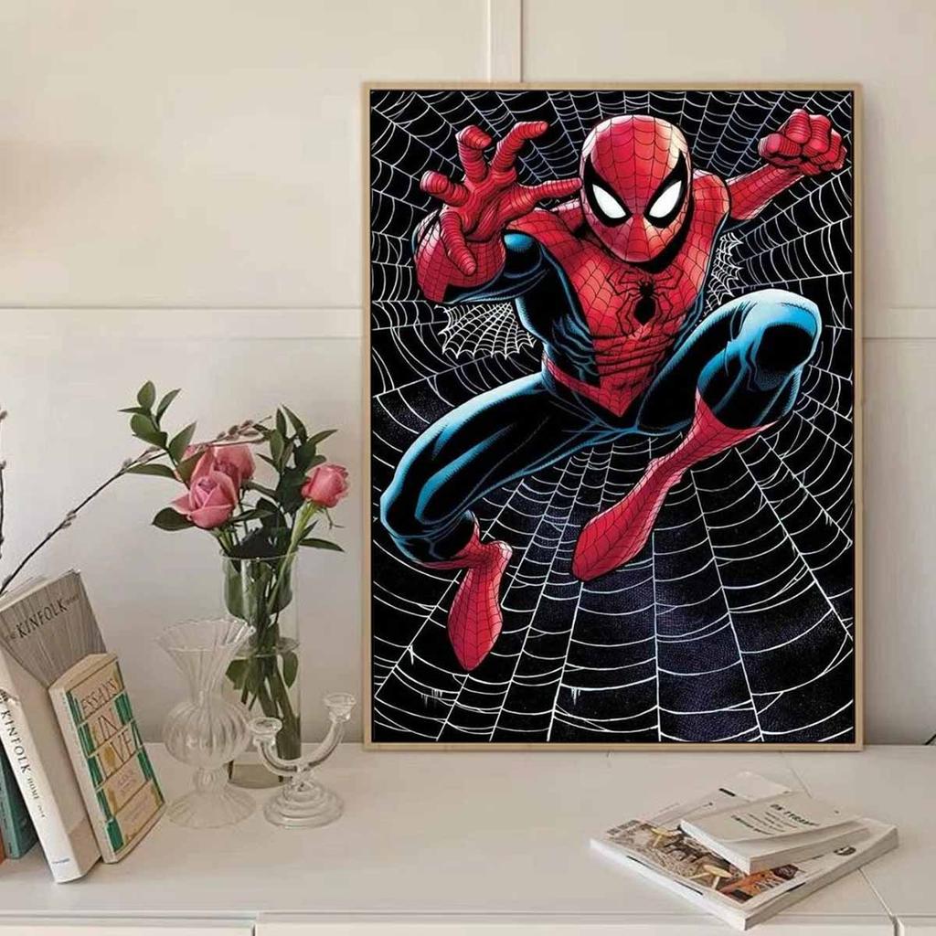 Full Round Diamond Painting "Spider-man" Art Rhinestone Picture Mosaic DIY 5D Cross Stitch Embroidery Home Decoration