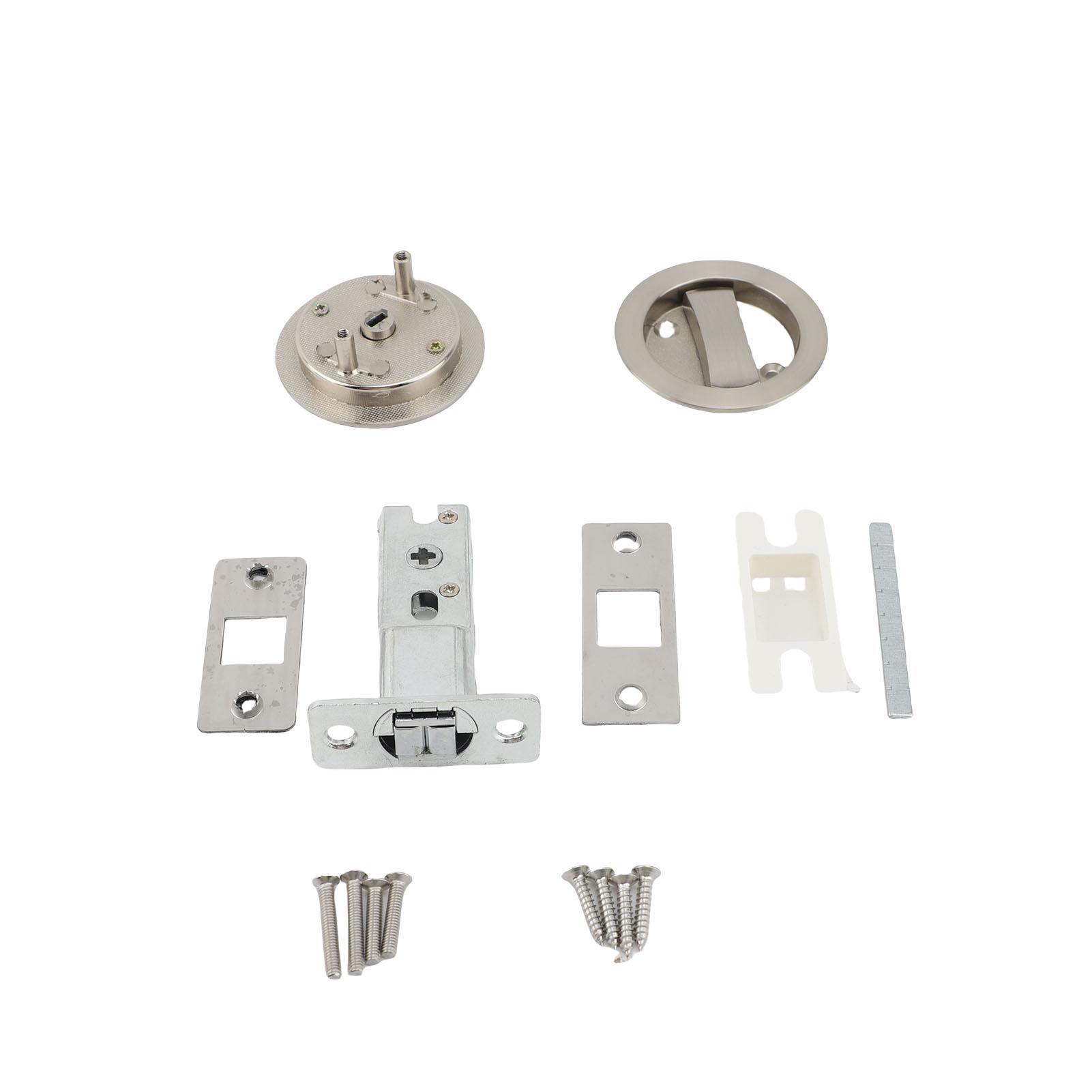 

Door Hardware with Red Green Indicator Round Door Privacy Lock for Bathroom Bedroom Zinc Alloy