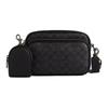 Crossbody Bag FINLAY 21 Detachable Pouch, Shoulder Strap, Zipper Closure, Artificial Leather and Cowhide Leather, Bag, Small Size, Men's Gun