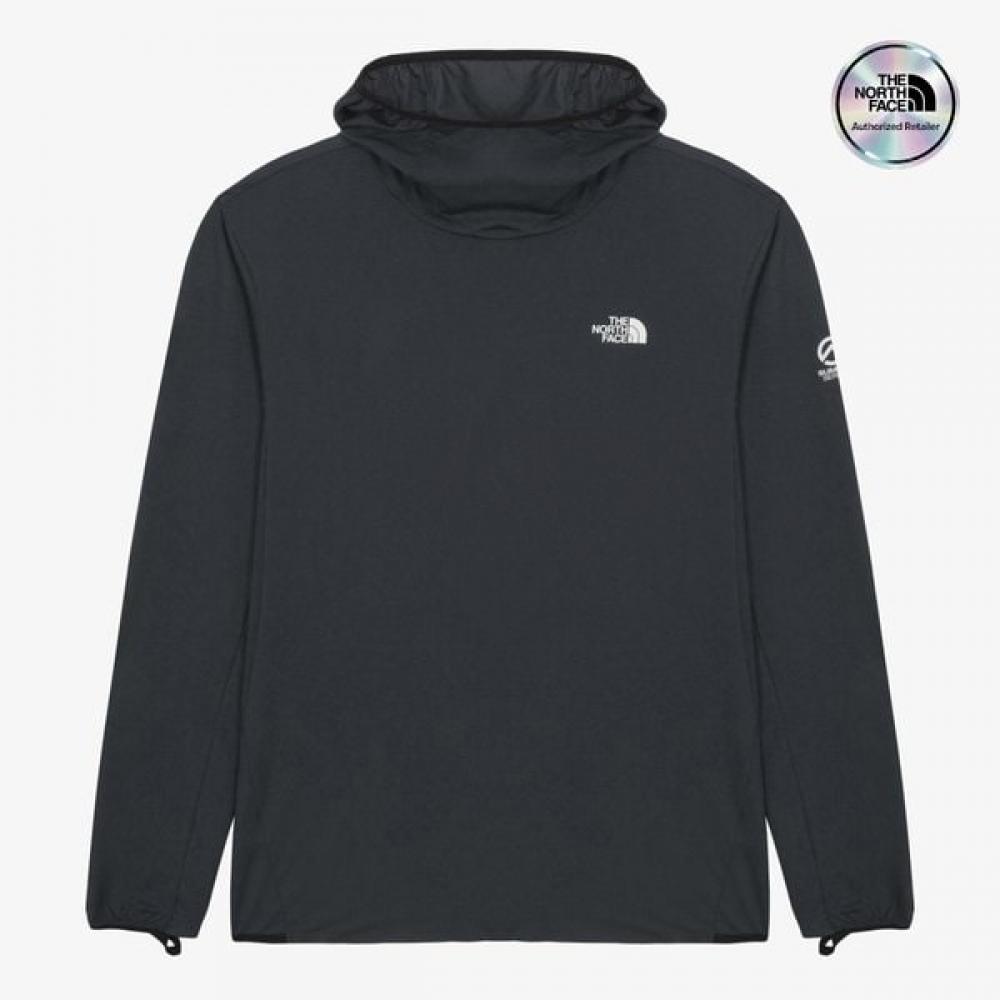 The North Face Men S Long Sleeve Hoodie Merapeak Dark Gray DARK GRAY/090