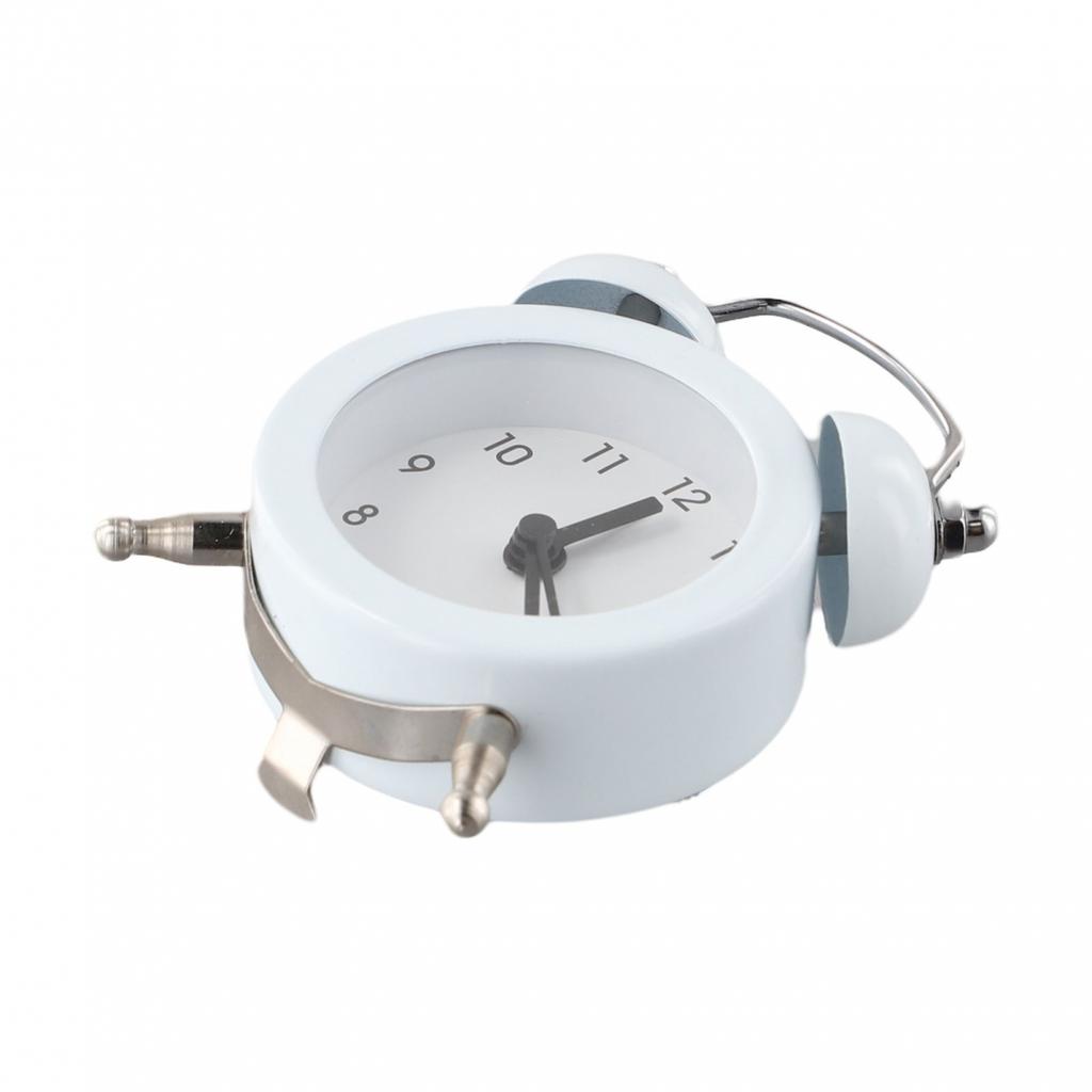 Alarm Clock Classic Double Bell Glass Lens PVC Clock Face