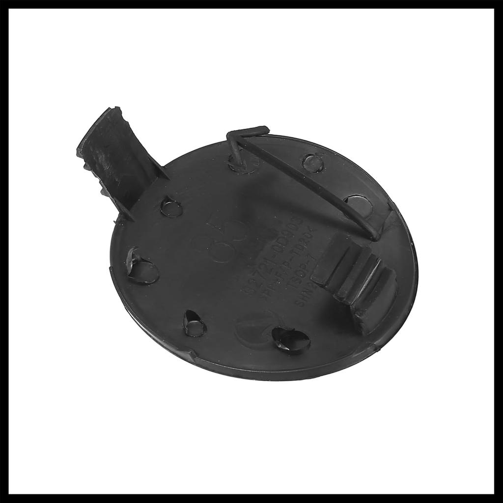 Black Front Right Bumper Tow Hook Towing Eye Cover Cap Replacement 52127-52909 for Toyota Yaris 2006-2008 Durable Material